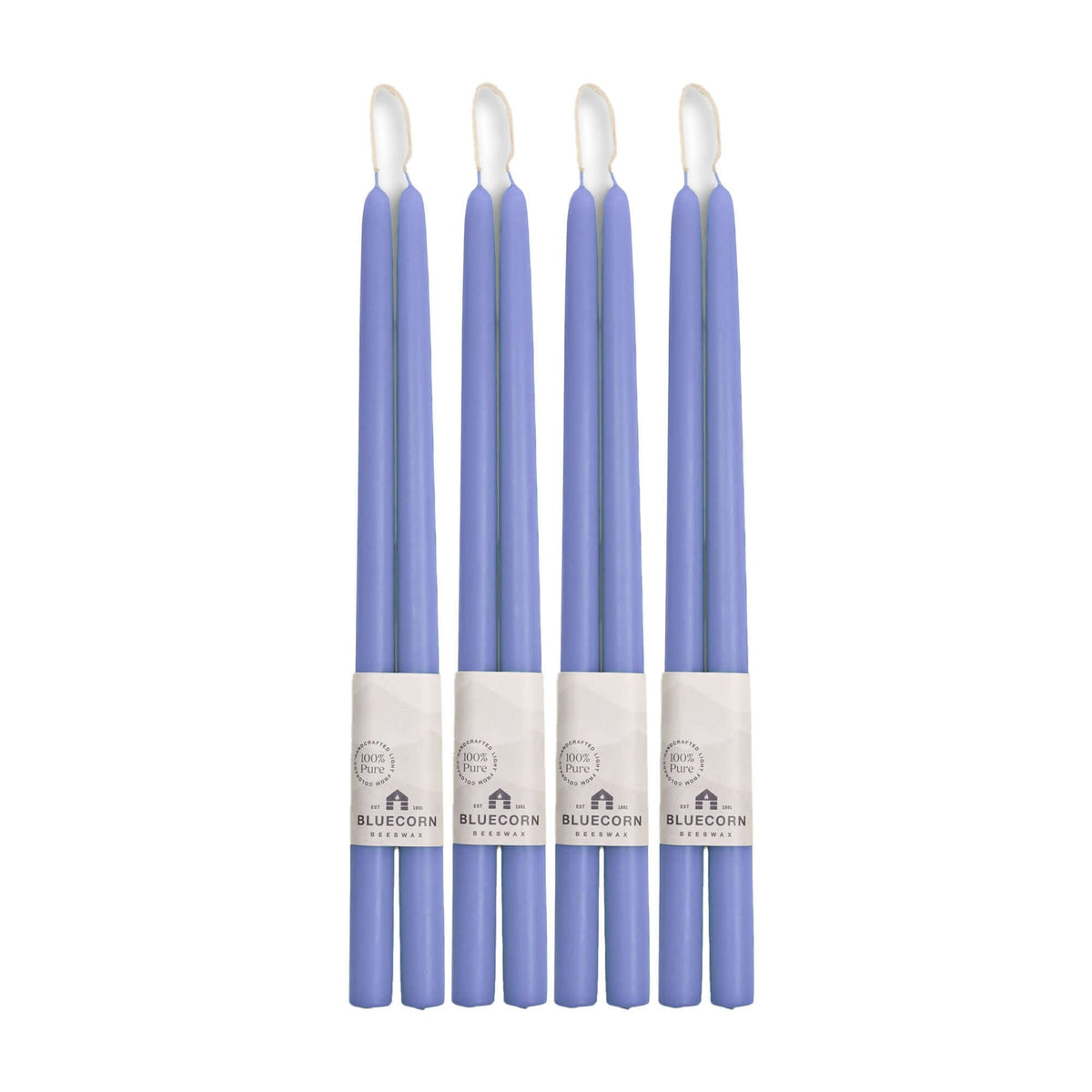 Hand-Dipped Beeswax Taper Candles - Bulk 4-Pair Bundle