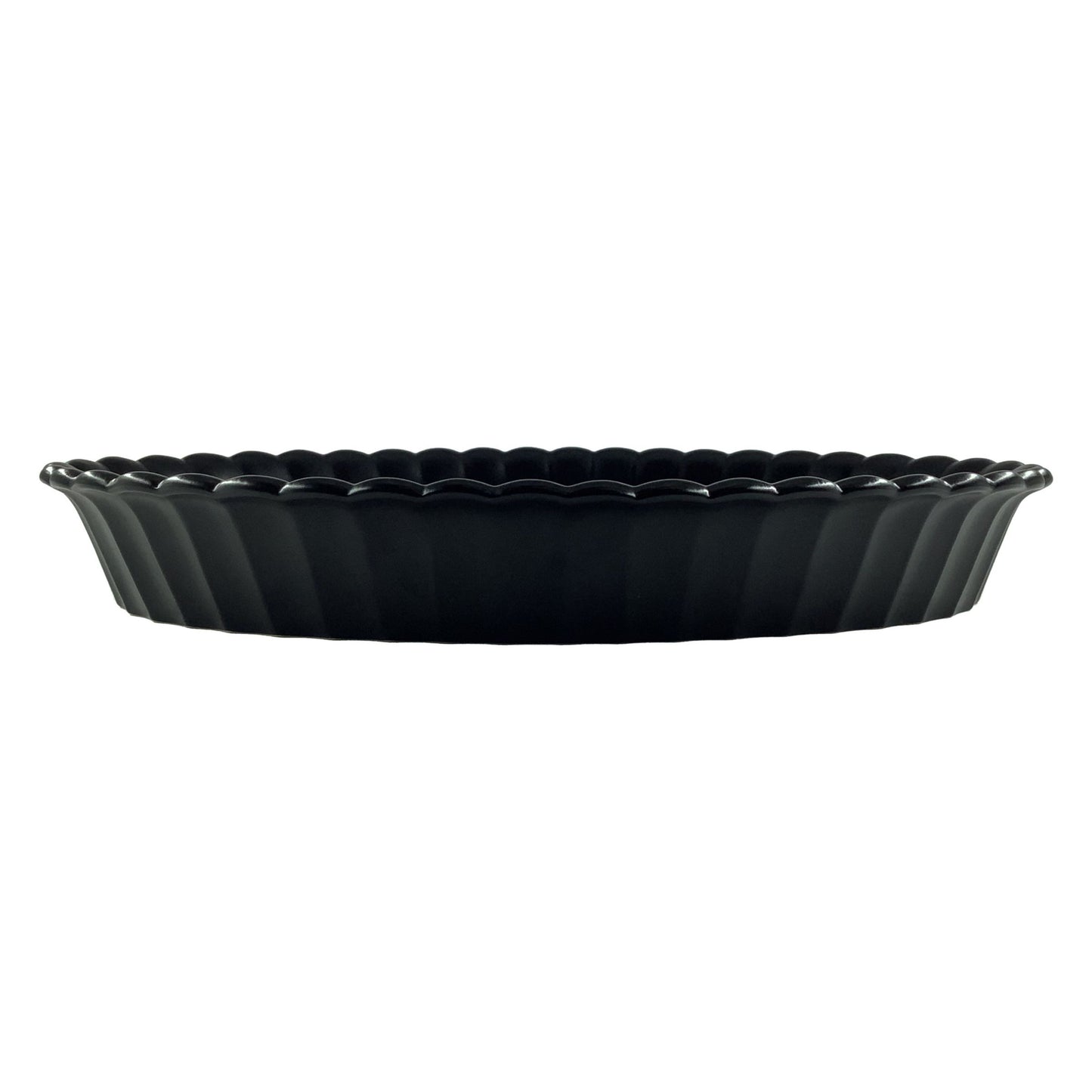 Lafayette Oval Noir Stoneware Baker Canvas Home Black, Ellen DeGeneres, Lafayette, Lafayette Noir, Noir, Portugal, Scalloped