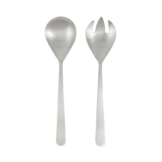 Oslo Matte Stainless Steel 2 Piece Salad Server Set