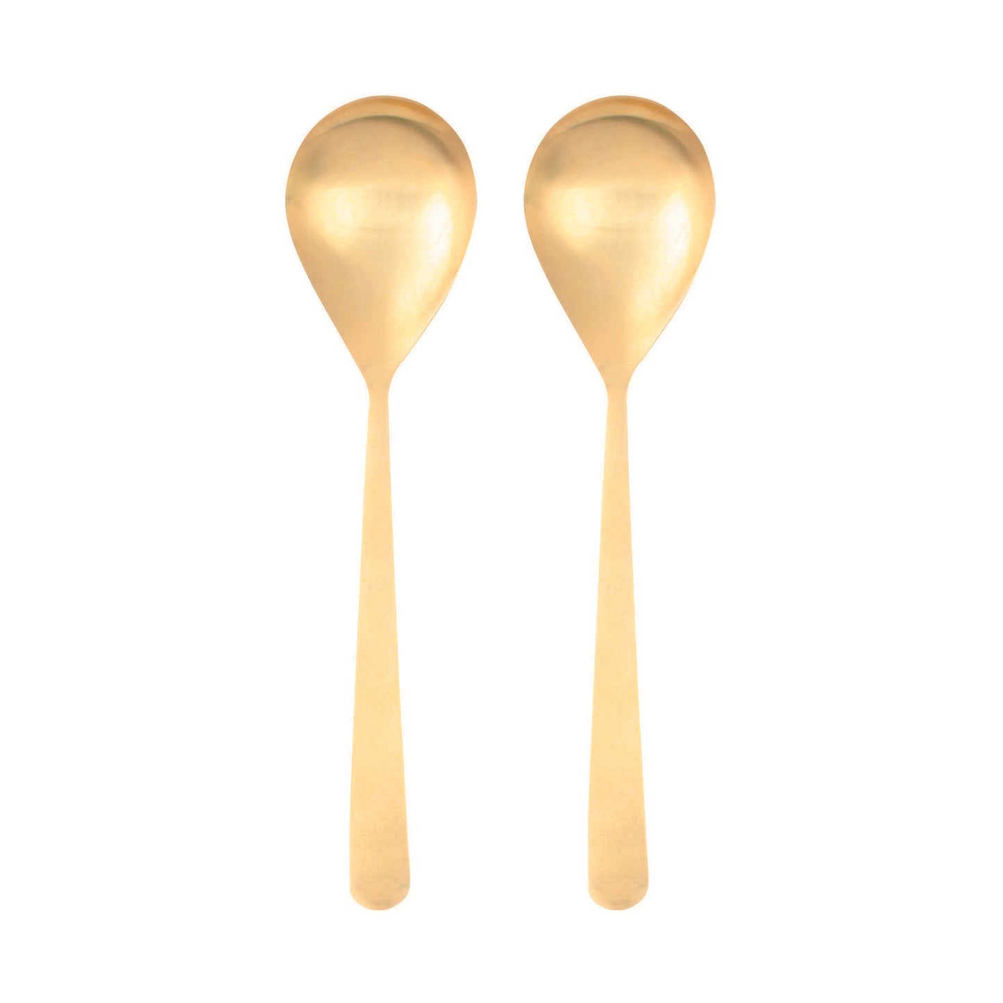 Oslo Matte Gold Stainless Steel Serving Spoon Set
