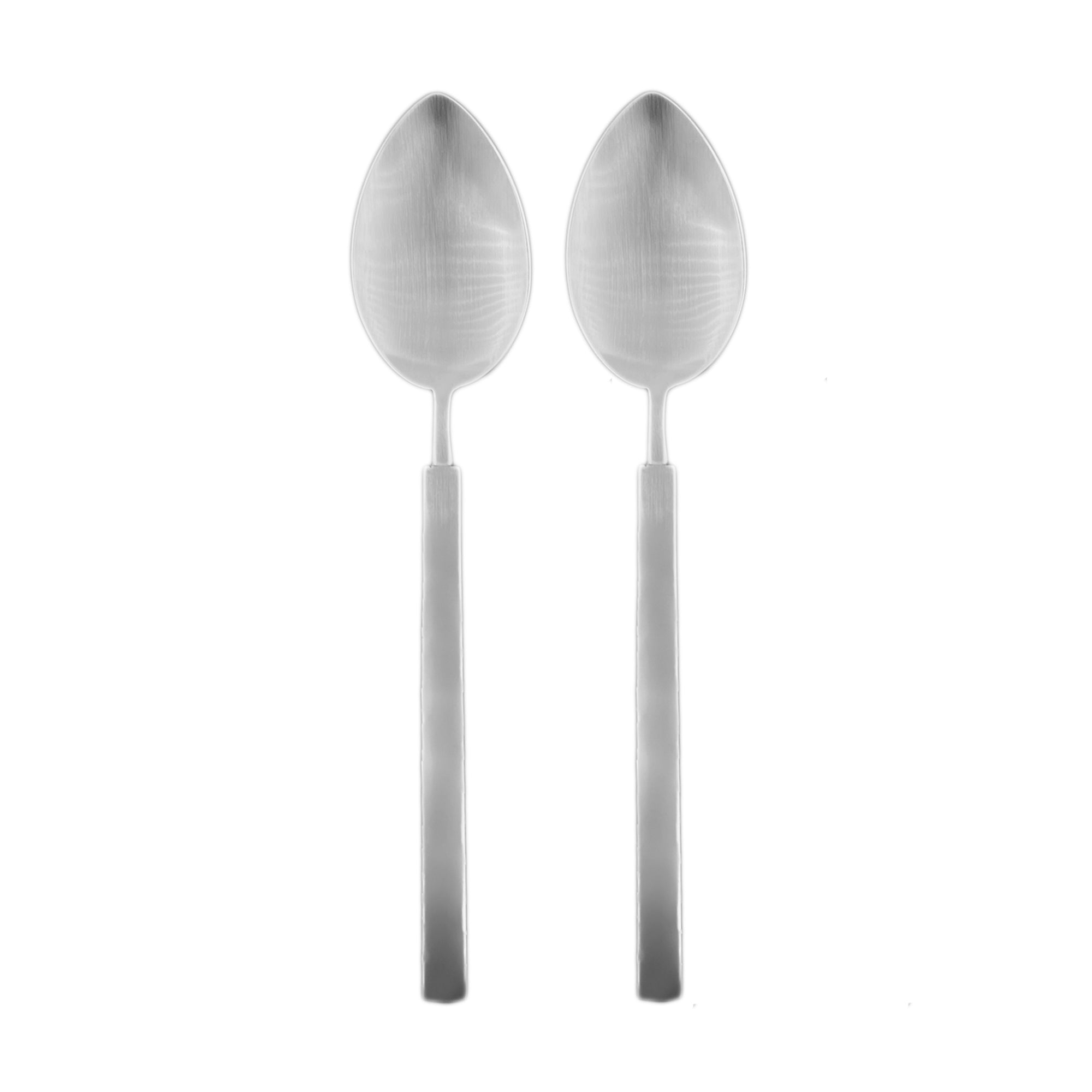 Hvar Brushed Stainless Steel 2 Piece Serving Spoon Set