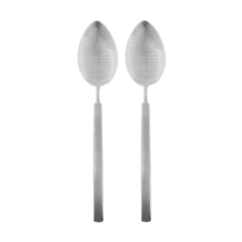 Hvar Brushed Stainless Steel 2 Piece Serving Spoon Set