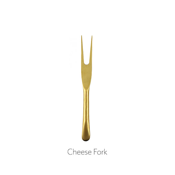 Barcelona Matte Gold Stainless Steel 5 Piece Cheese Service Gift Set