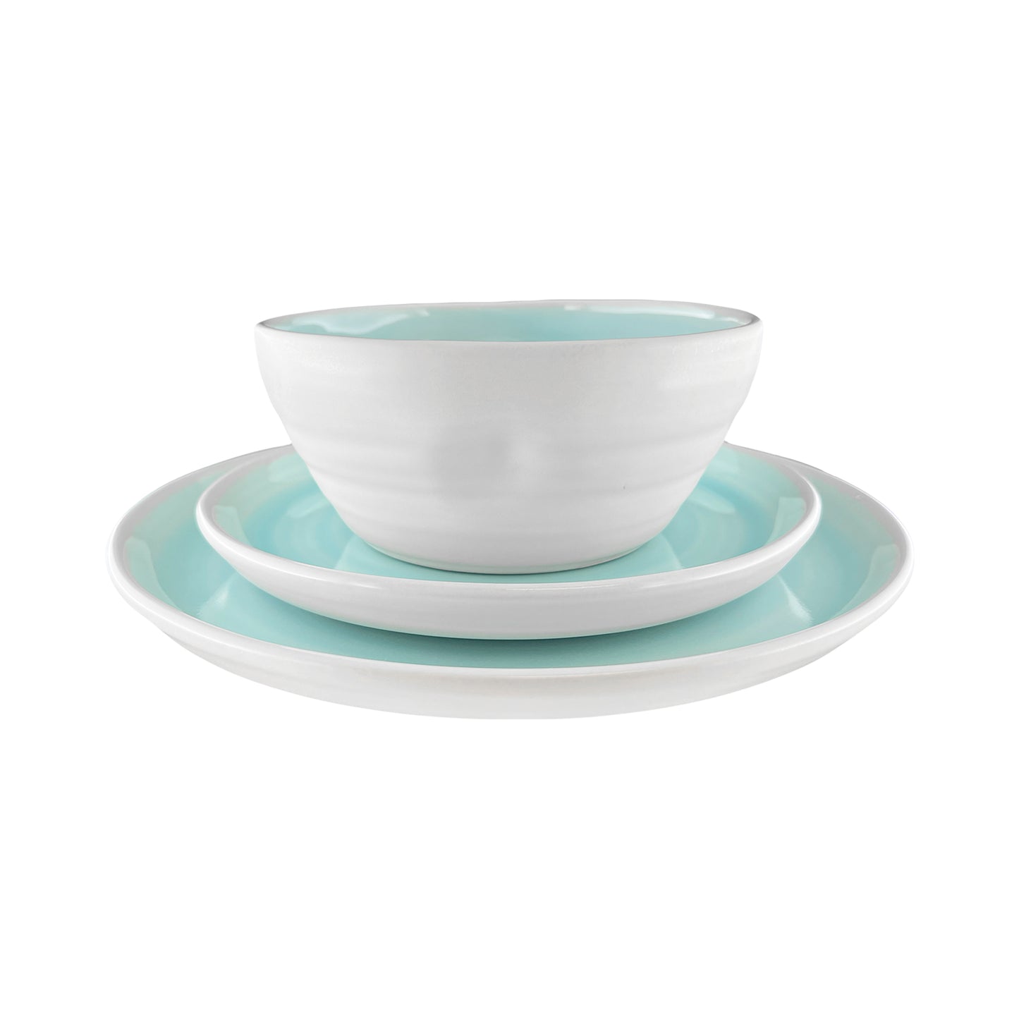 Pinch Cereal Bowl in Aqua- Set of 4