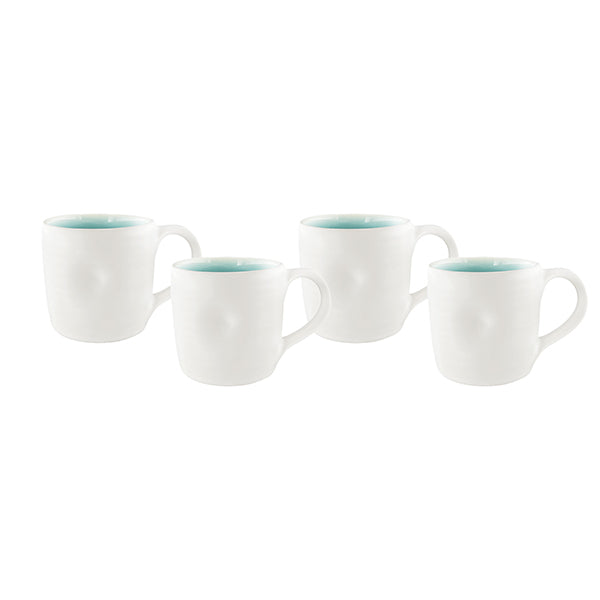 Pinch Mug in Aqua - Set of 4