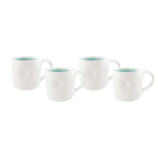 Pinch Mug in Aqua - Set of 4