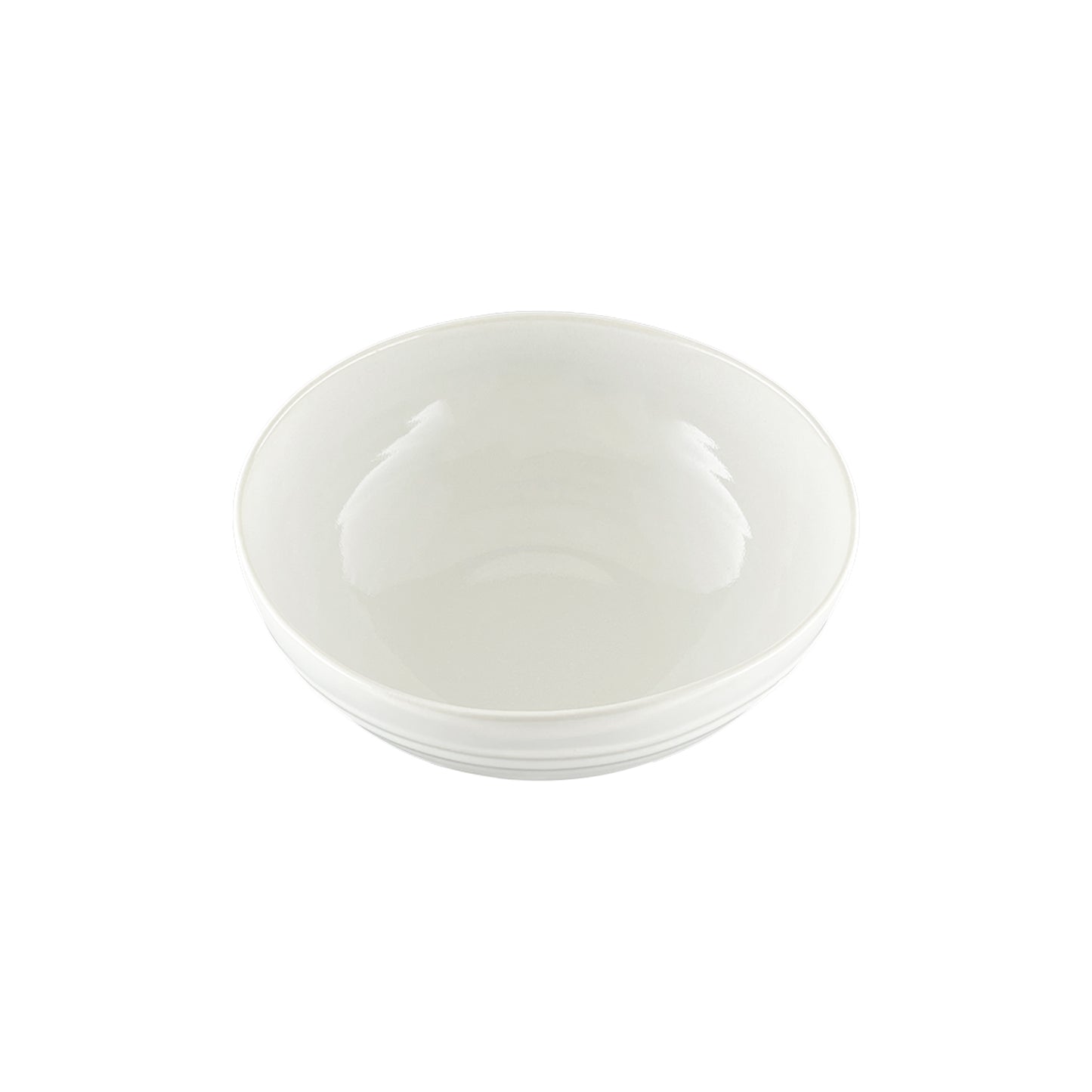 Lines White Stoneware Cereal Bowl, Set of 4