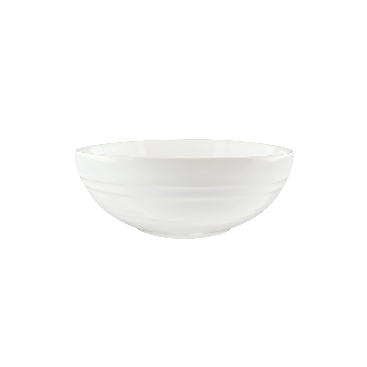 Lines White Stoneware Cereal Bowl, Set of 4