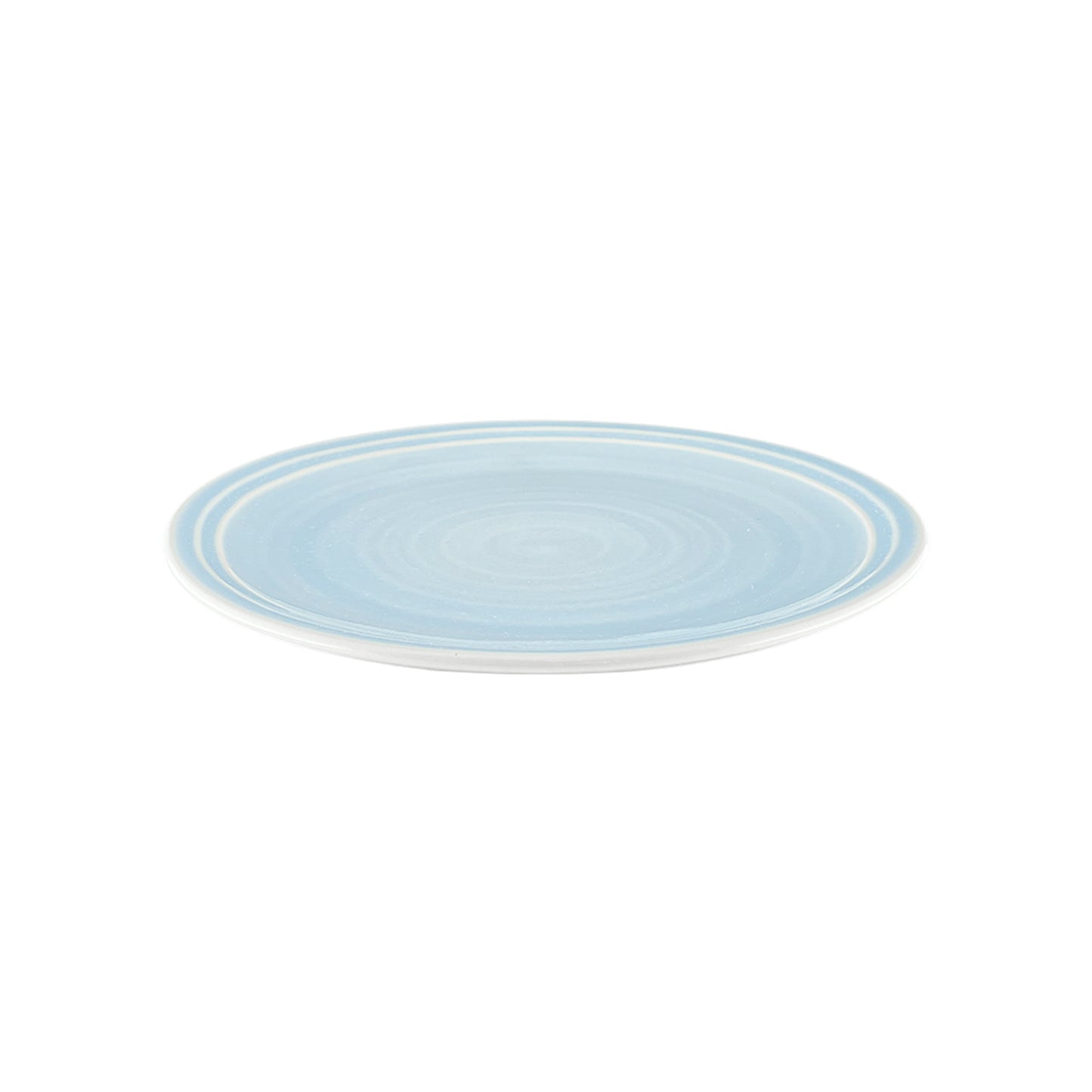 Lines Blue Stoneware 4 Piece Dinnerware Set, Service For 1