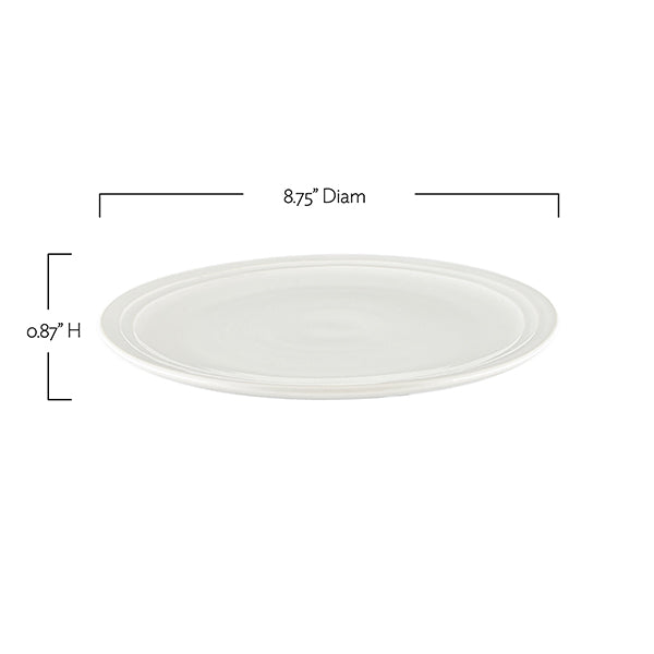 Lines White Stoneware 16 Piece Dinnerware Set, Service For 4