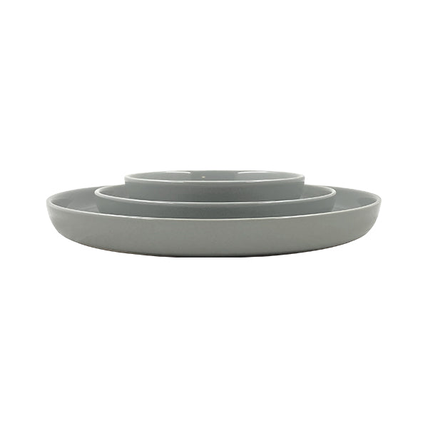 Reims Large Plate - Set of 4 - Pebble Canvas Home canvas home, contemporary dinnerware, dinner party, dinnerware, dinnerware sets, dish sets, family, Grey, Large, modern dinnerware, Place Setting, Plates, reims, simple dinnerware, tabletop, tableware