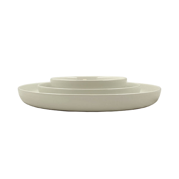 Reims Medium Plate - Set of 4 - Salt Canvas Home canvas home, contemporary dinnerware, dinner party, dinnerware, dinnerware sets, dish sets, family, Large, modern dinnerware, Place Setting, Plates, reims, simple dinnerware, tabletop, tableware, White
