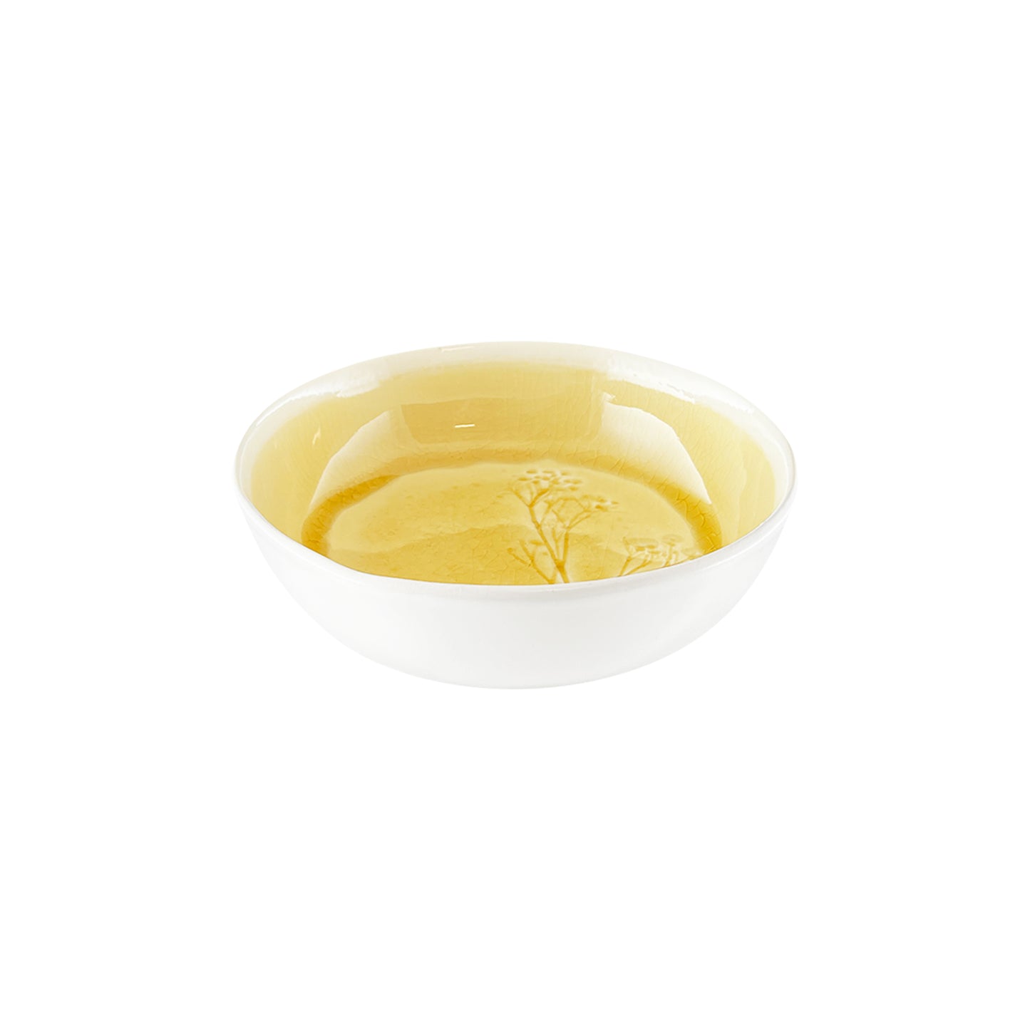 Meadow Yellow Porcelain Small Bowl, Set of 4