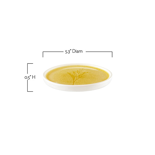 Meadow Yellow Porcelain Small Plate, Set of 4