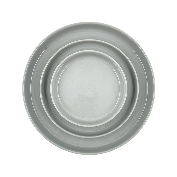 Reims Large Plate - Set of 4 - Pebble Canvas Home canvas home, contemporary dinnerware, dinner party, dinnerware, dinnerware sets, dish sets, family, Grey, Large, modern dinnerware, Place Setting, Plates, reims, simple dinnerware, tabletop, tableware