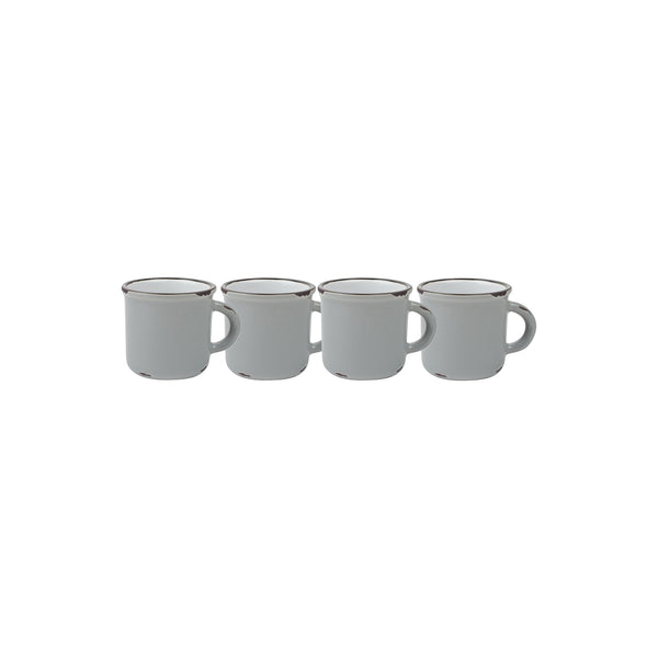 Tinware Espresso Mug in Light Grey - Set of 4