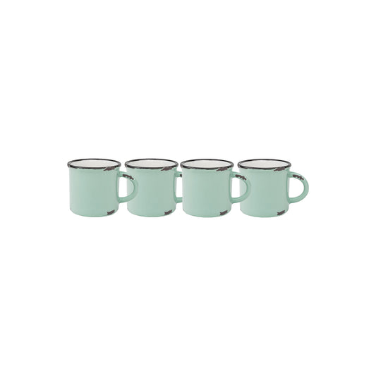 Tinware Espresso Mug in Pea Green - Set of 4