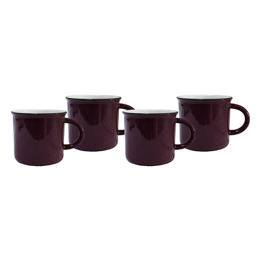 Tinware Mug in Plum - Set of 4