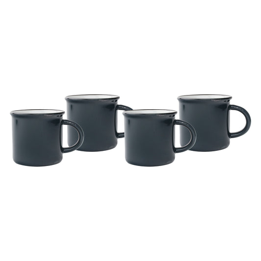 Tinware Mug in Dark Slate - Set of 4