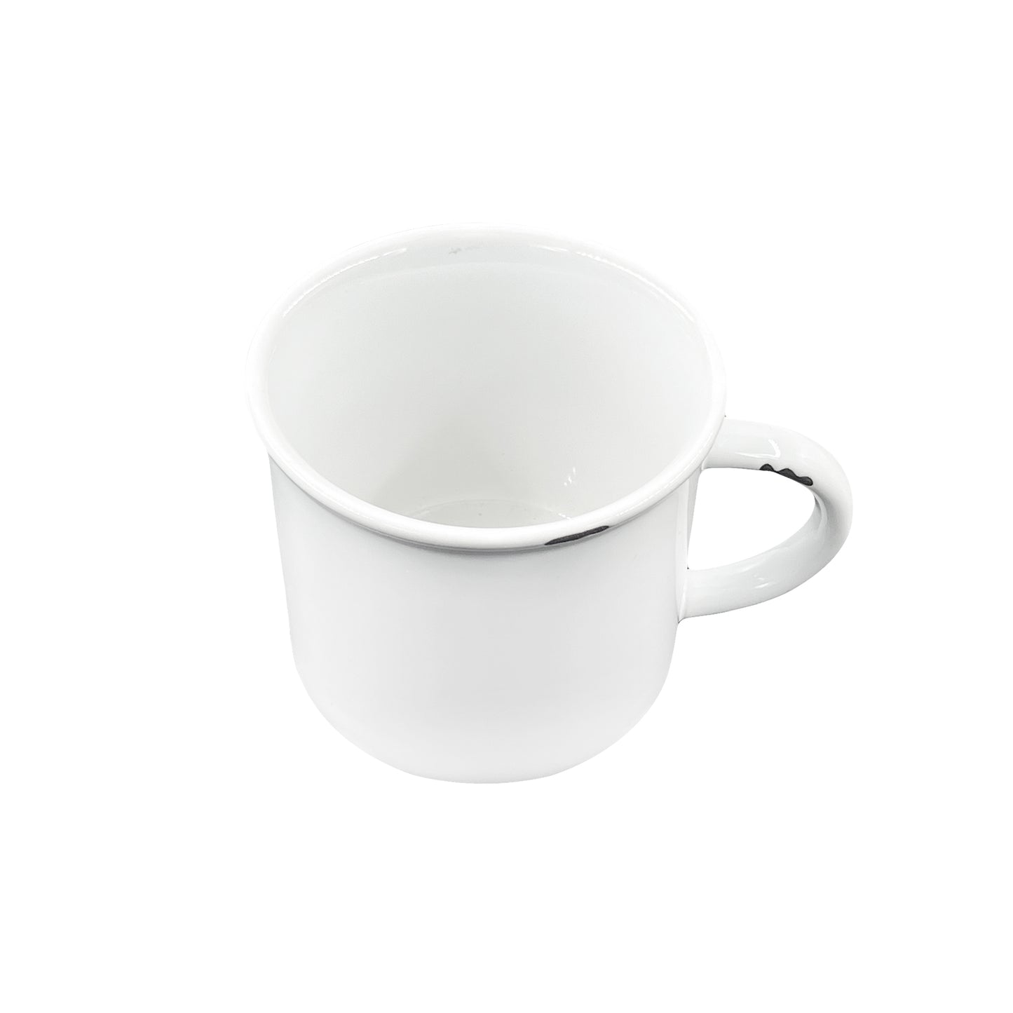 Tinware Mug in Solid White- Set of 4