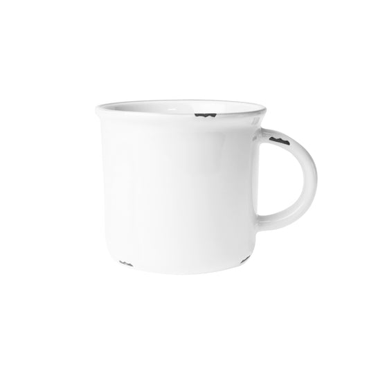 Tinware Mug in Solid White- Set of 4