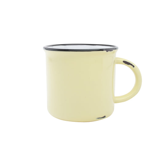 Tinware Mug in Yellow- Set of 4