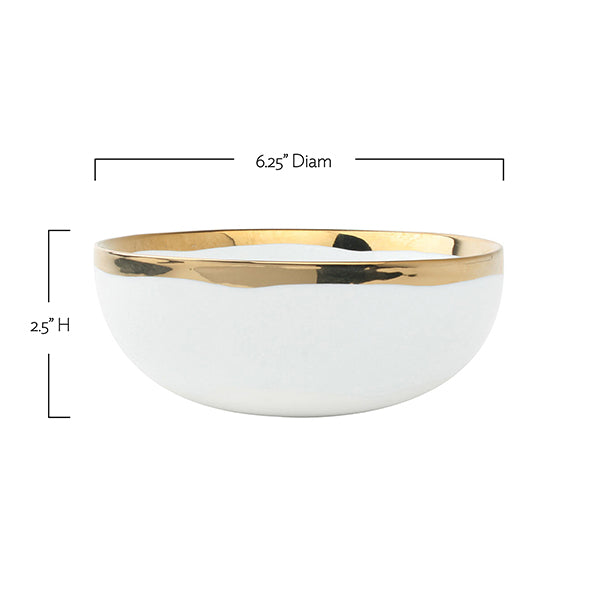 Dauville Gold Metallic Porcelain 3 Piece Dinnerware Set, Service For 1