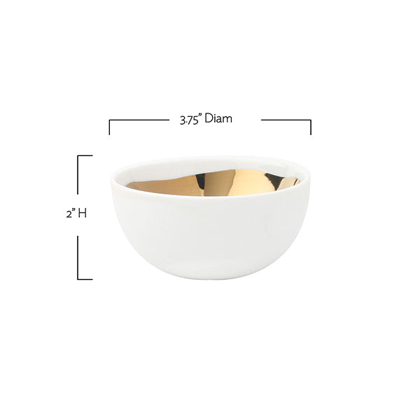 Dauville Gold Metallic Porcelain Accent Bowls