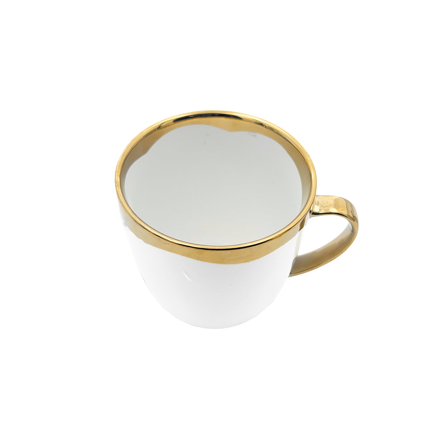 Dauville Gold Metallic Porcelain Mug, Set of 4