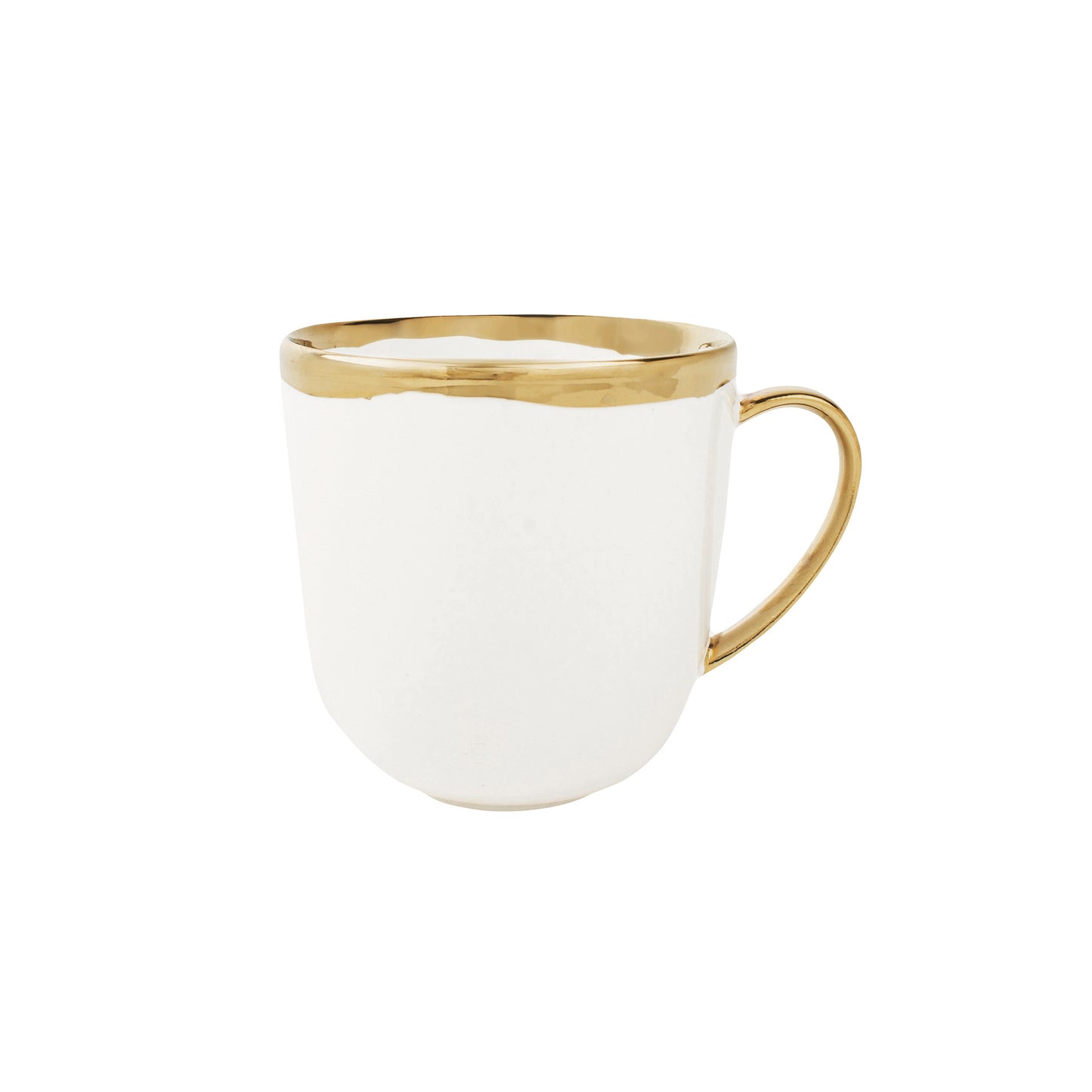 Dauville Gold Metallic Porcelain Mug, Set of 4