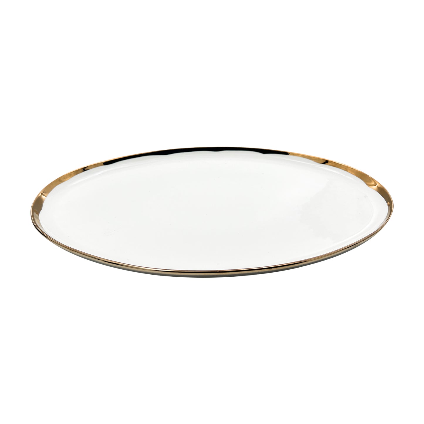 Dauville Gold Metallic Porcelain Platter