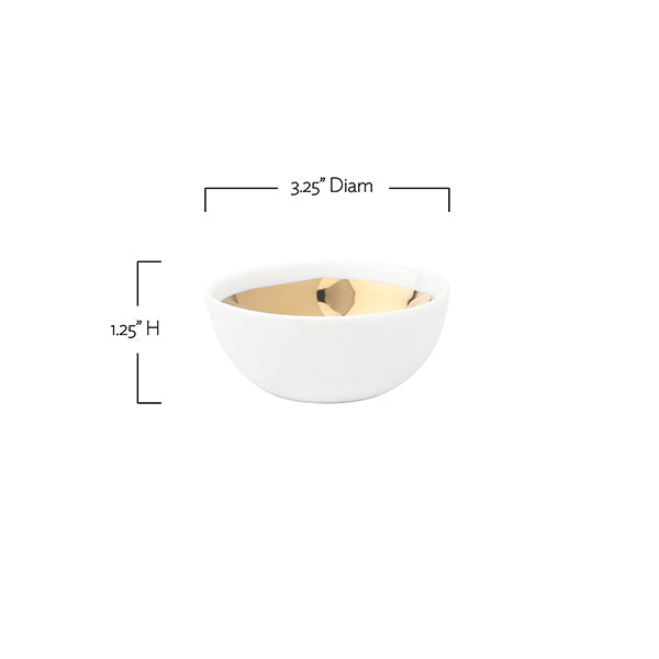 Dauville Gold Metallic Porcelain Accent Bowls
