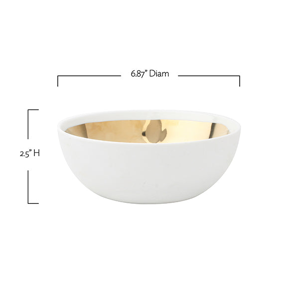 Dauville Gold Metallic Porcelain Accent Bowls