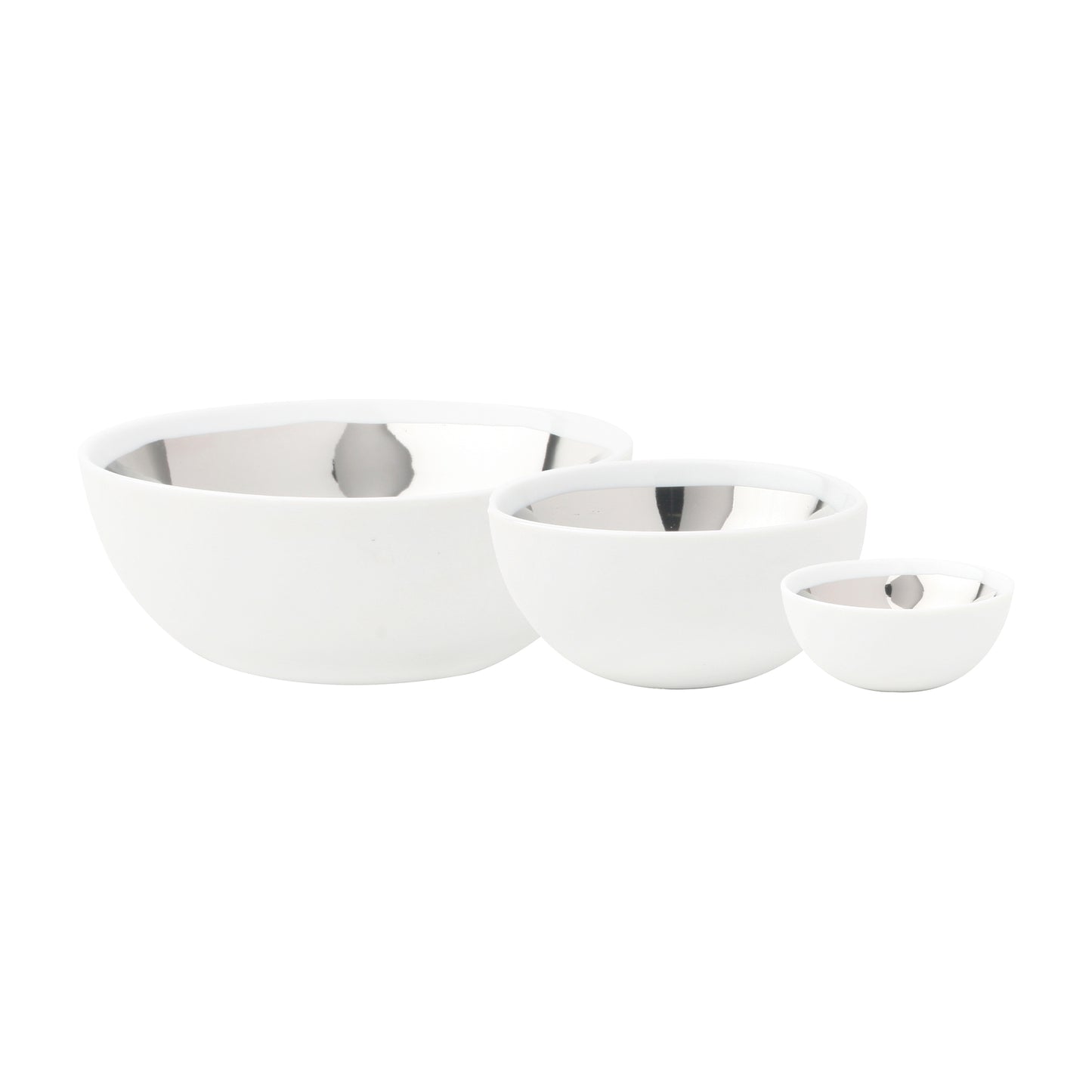 Dauville Platinum Metallic Porcelain Accented Bowls