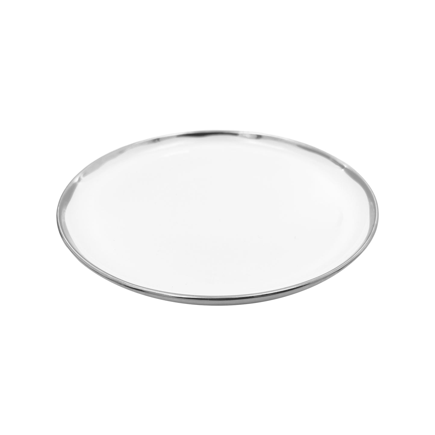 Dauville Platinum Metallic Porcelain 5 Piece Dinnerware Set, Service For 1