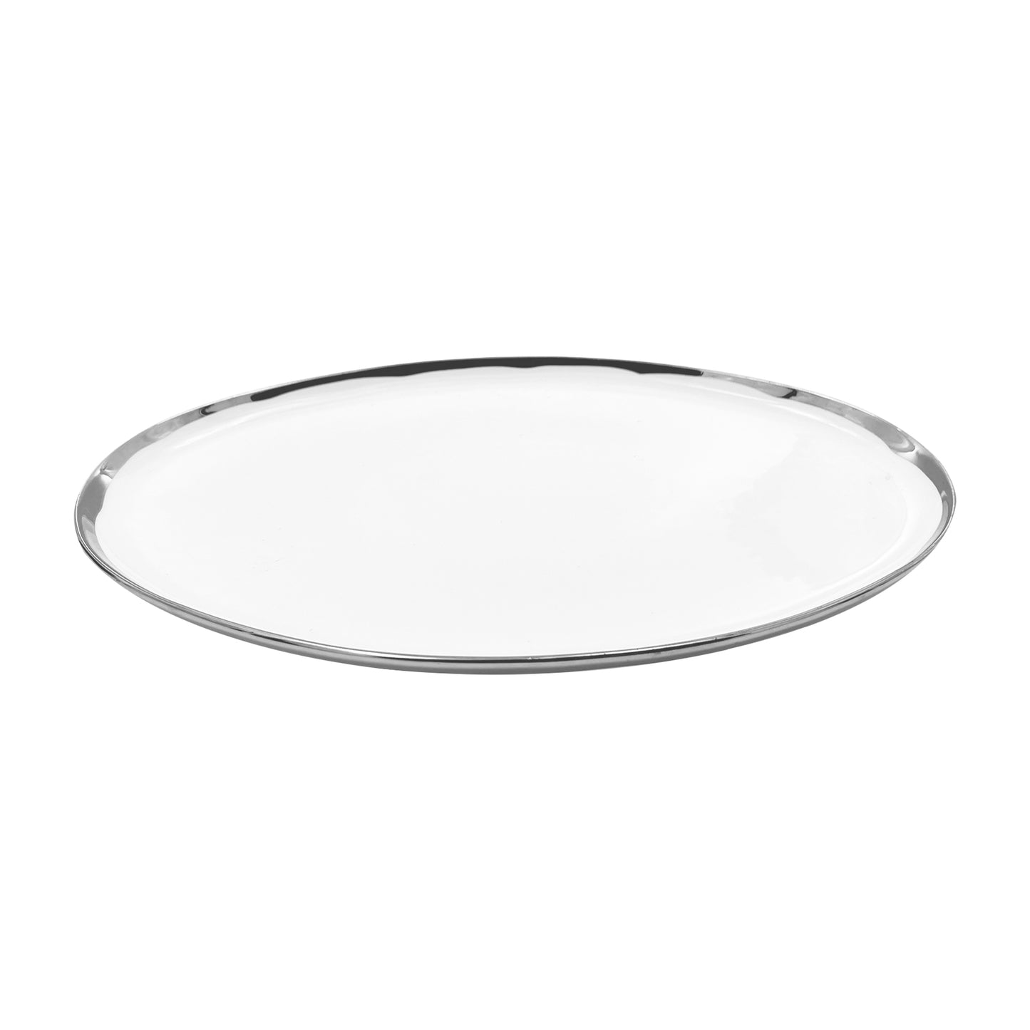 Dauville Platinum Metallic Porcelain Platter