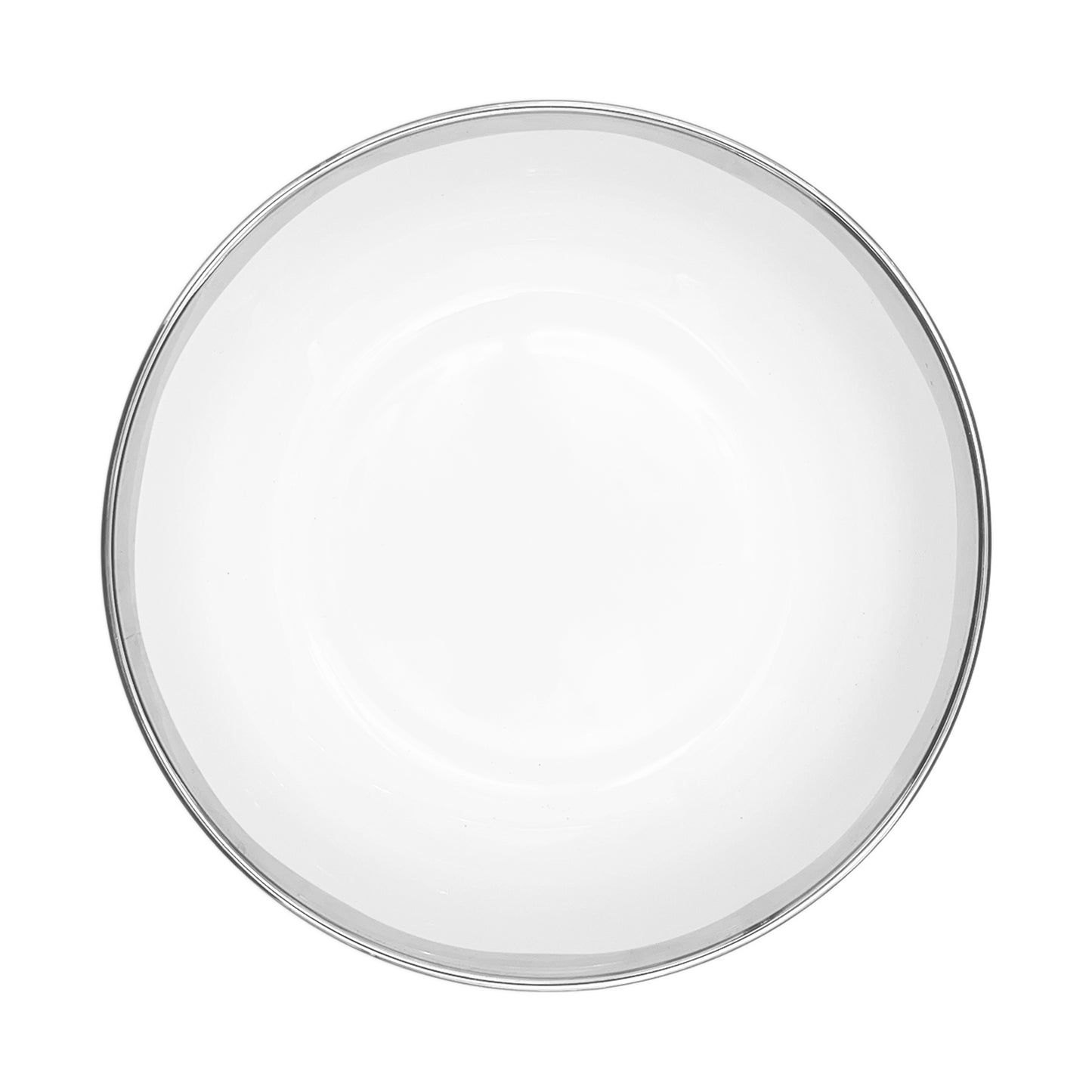 Dauville Platinum Metallic Porcelain Serving Bowl