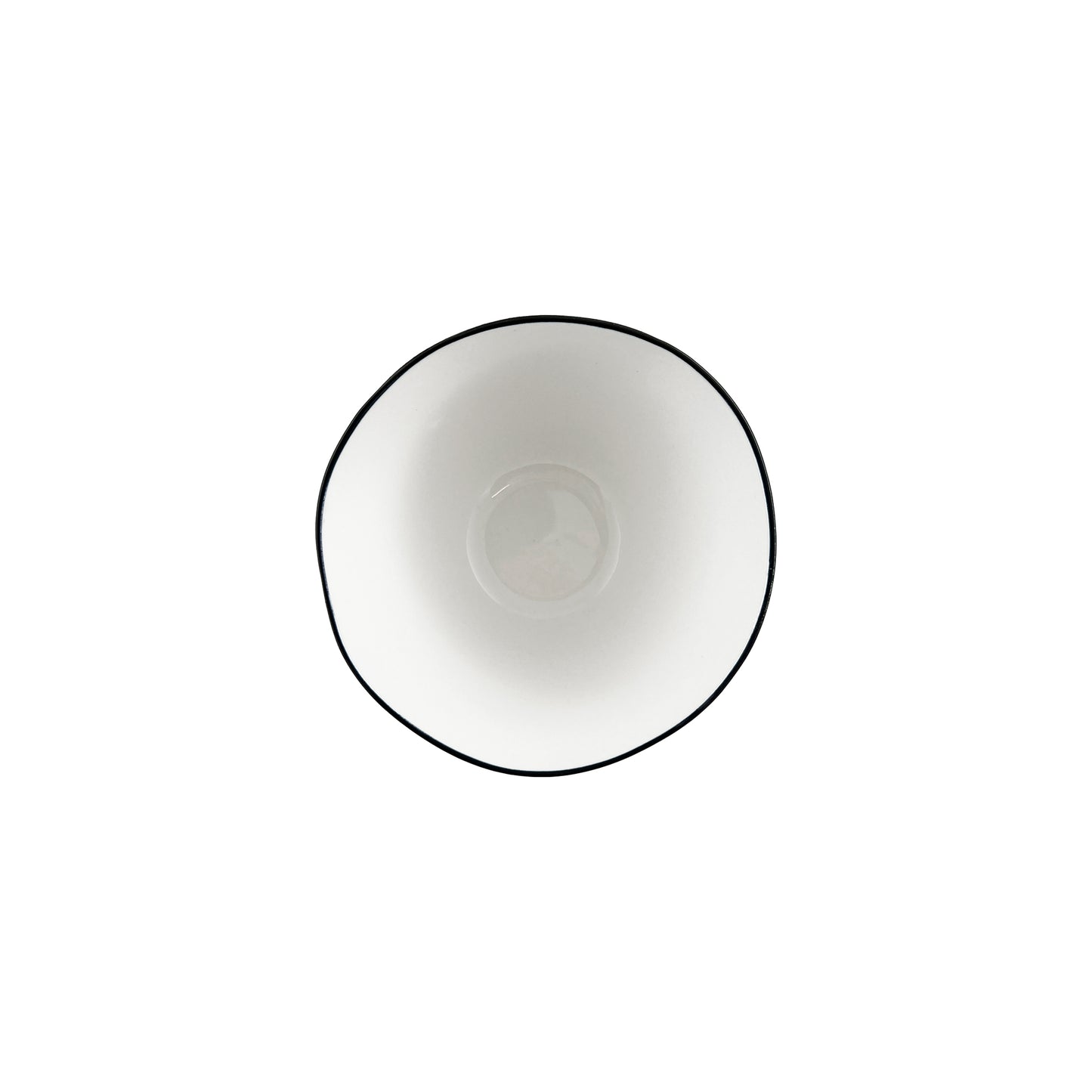 Abbesses Black Rim Porcelain Small Bowl - Set of 4