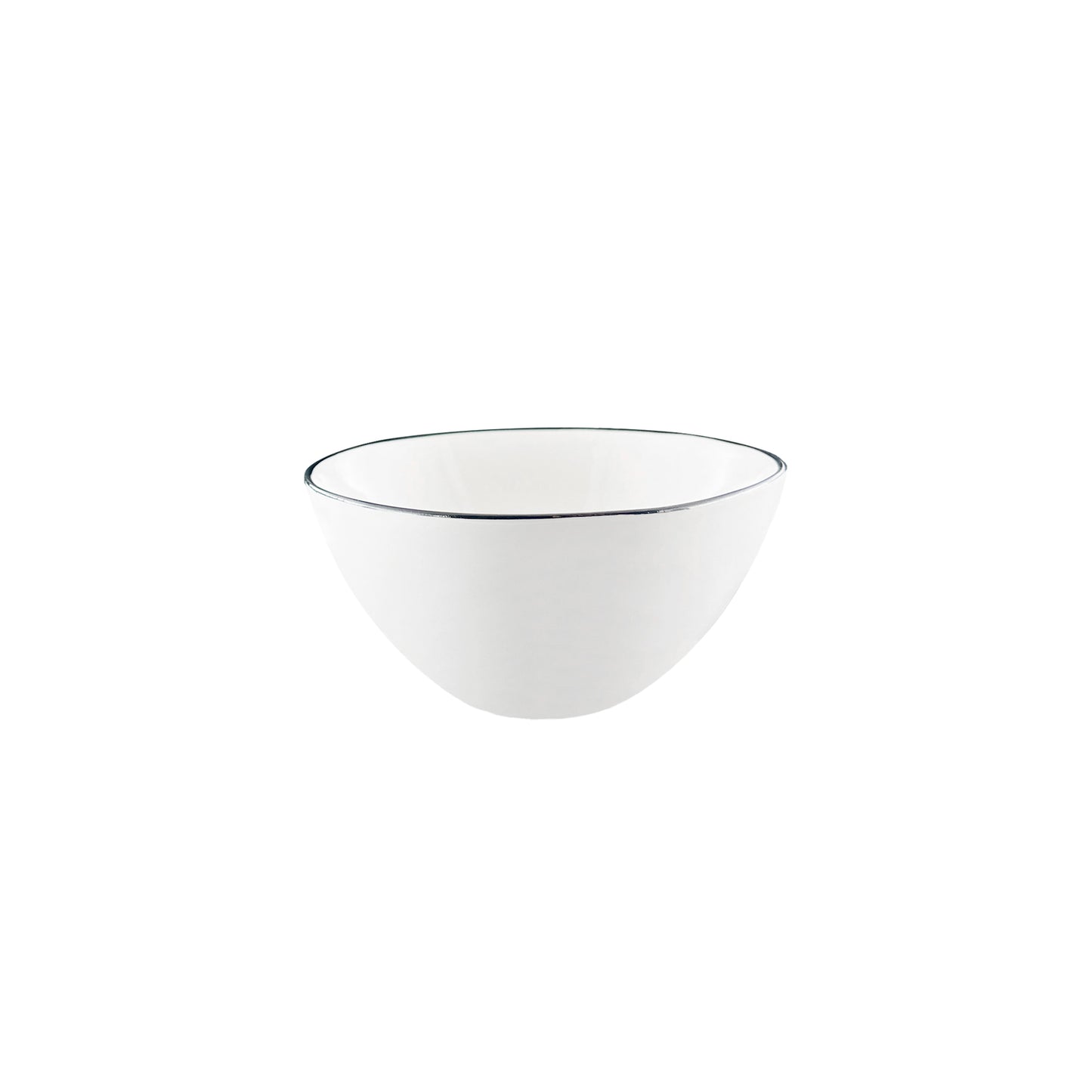 Abbesses Black Rim Porcelain Small Bowl - Set of 4