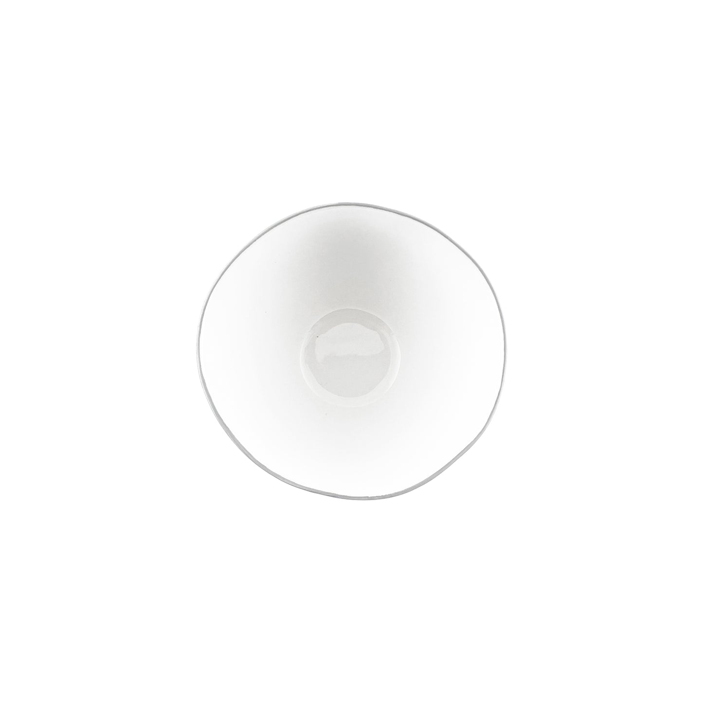 Abbesses Grey Rim Porcelain Small Bowl, Set of 4