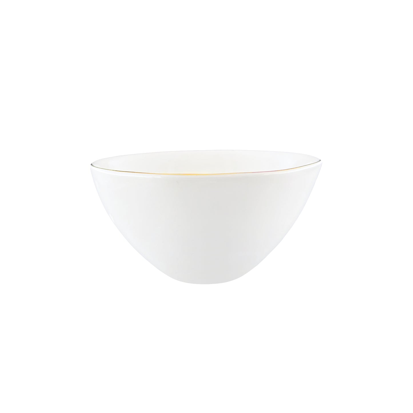 Abbesses Gold Rim Porcelain 4 Piece Dinnerware Set, Service For 1