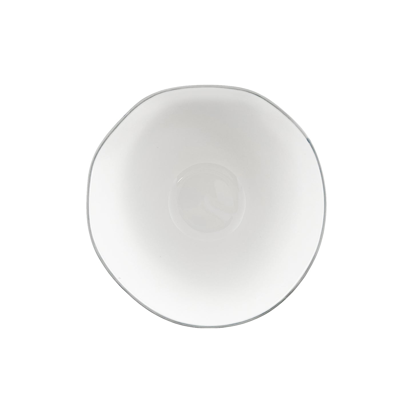 Abbesses Grey Rim Porcelain Cereal Bowl, Set of 4