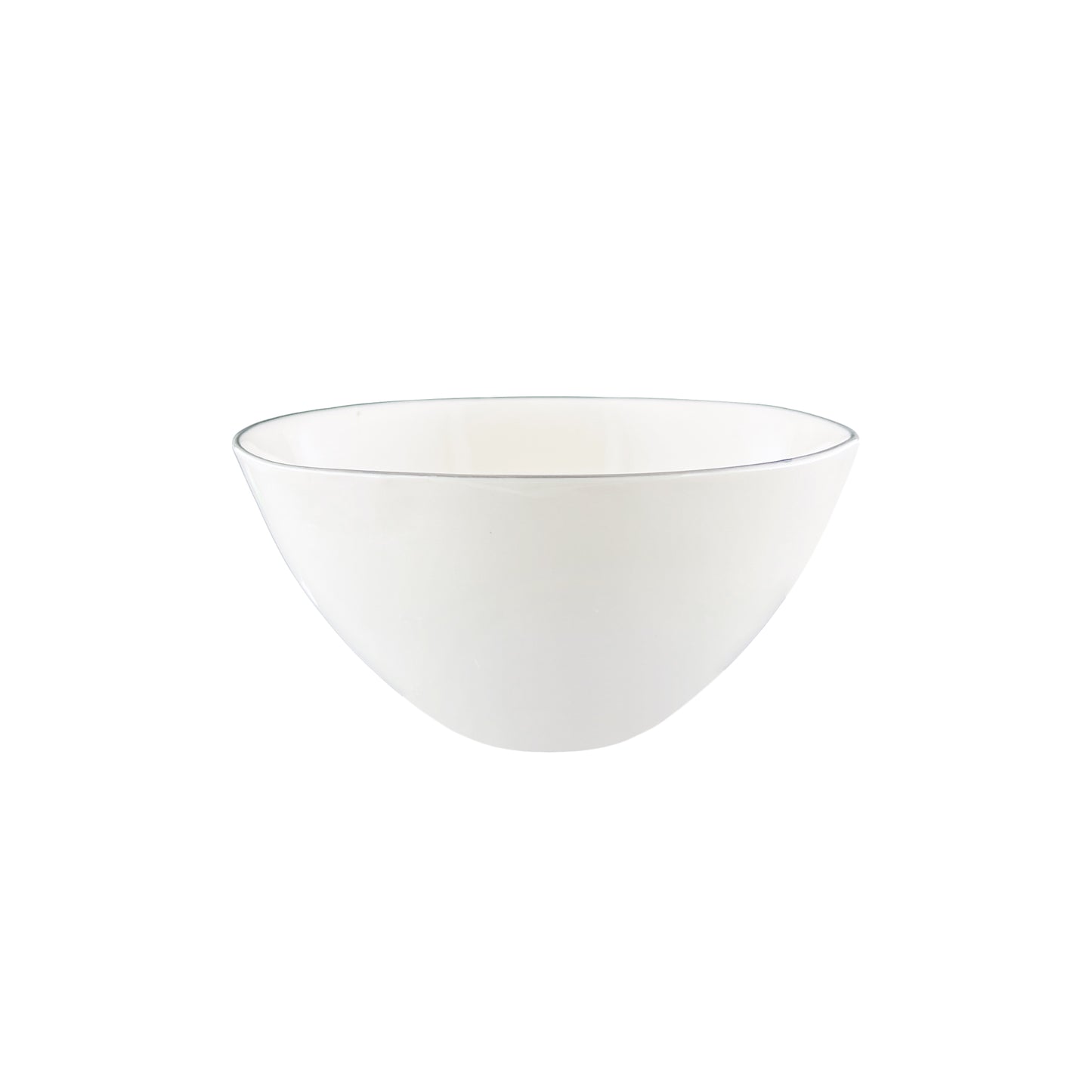 Abbesses Grey Rim Porcelain Cereal Bowl, Set of 4
