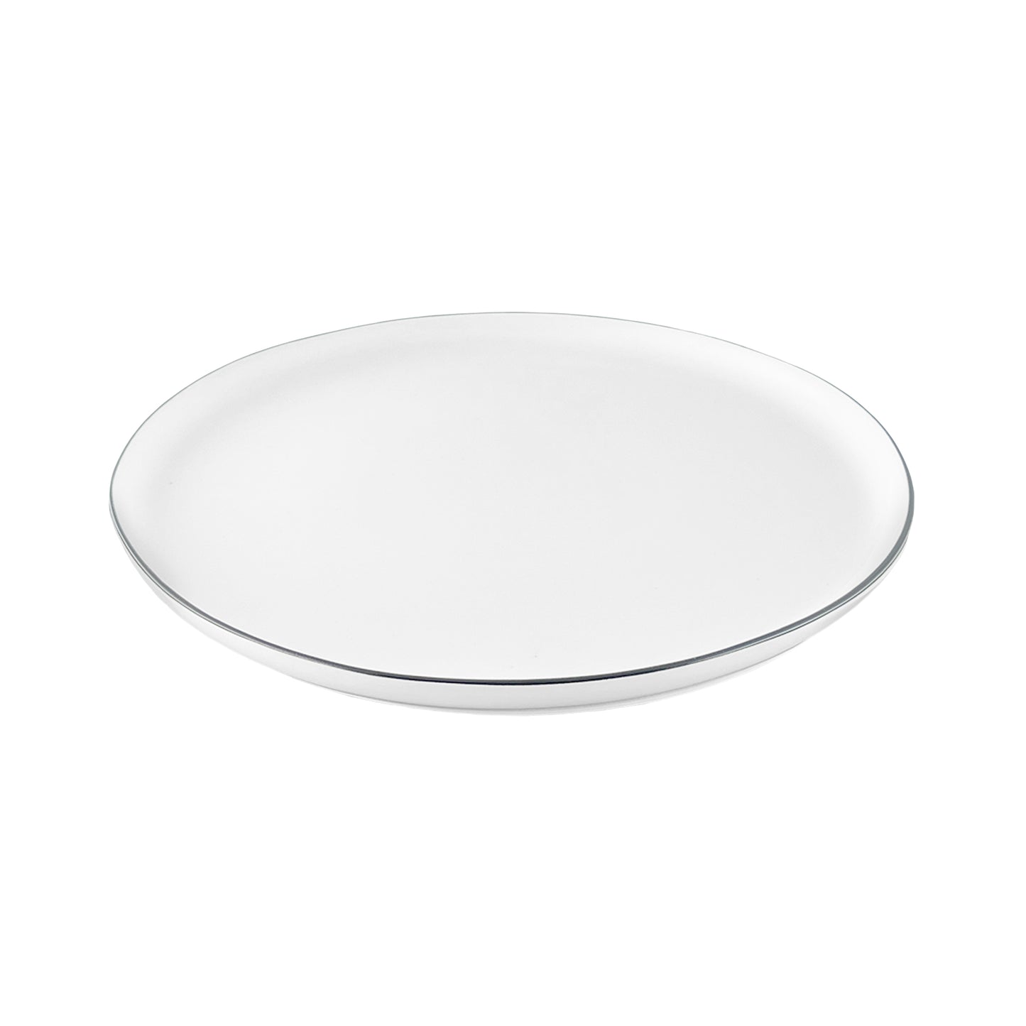Abbesses Black Rim Porcelain 4 Piece Dinnerware Set, Service For 1