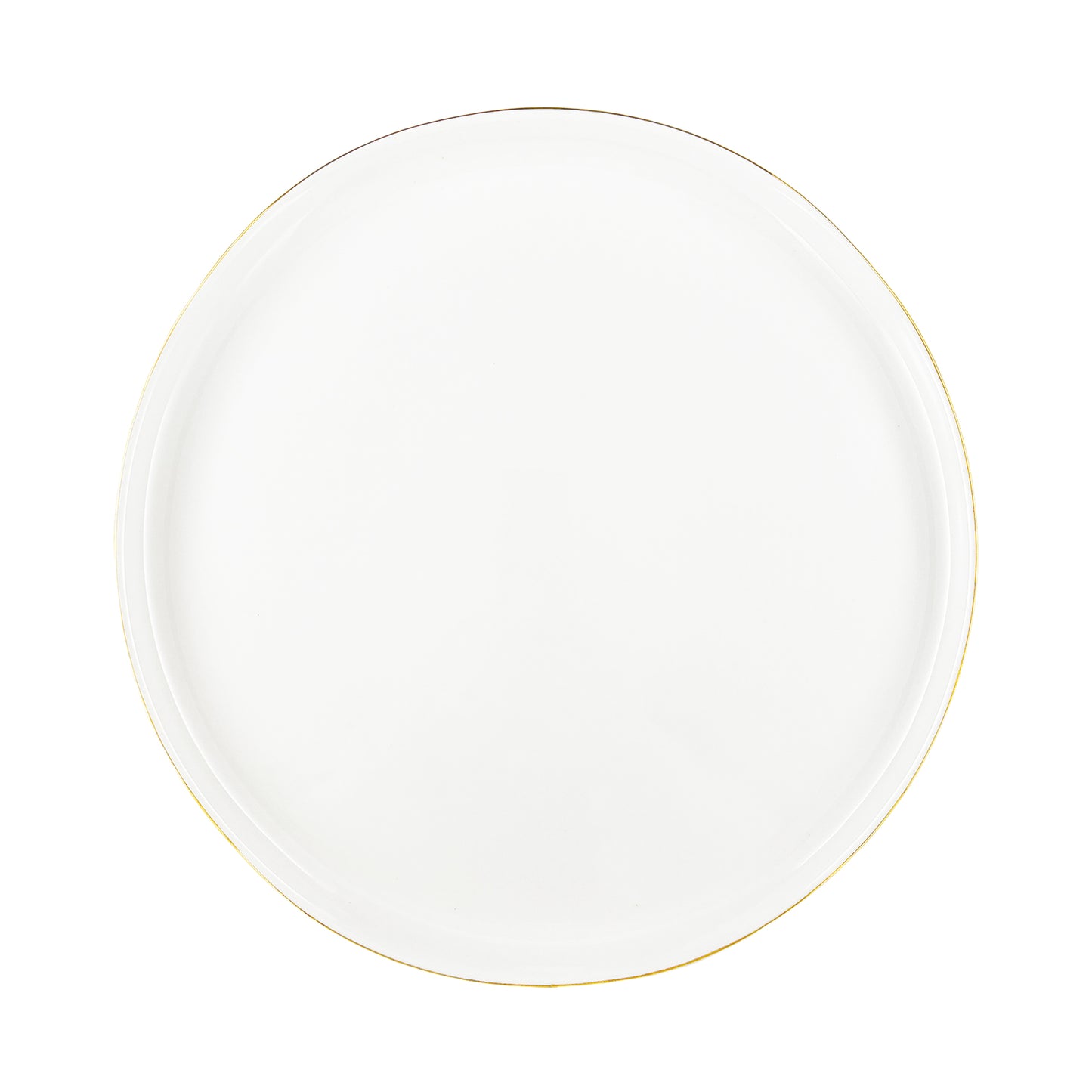 Abbesses Gold Rim Porcelain 4 Piece Dinnerware Set, Service For 1