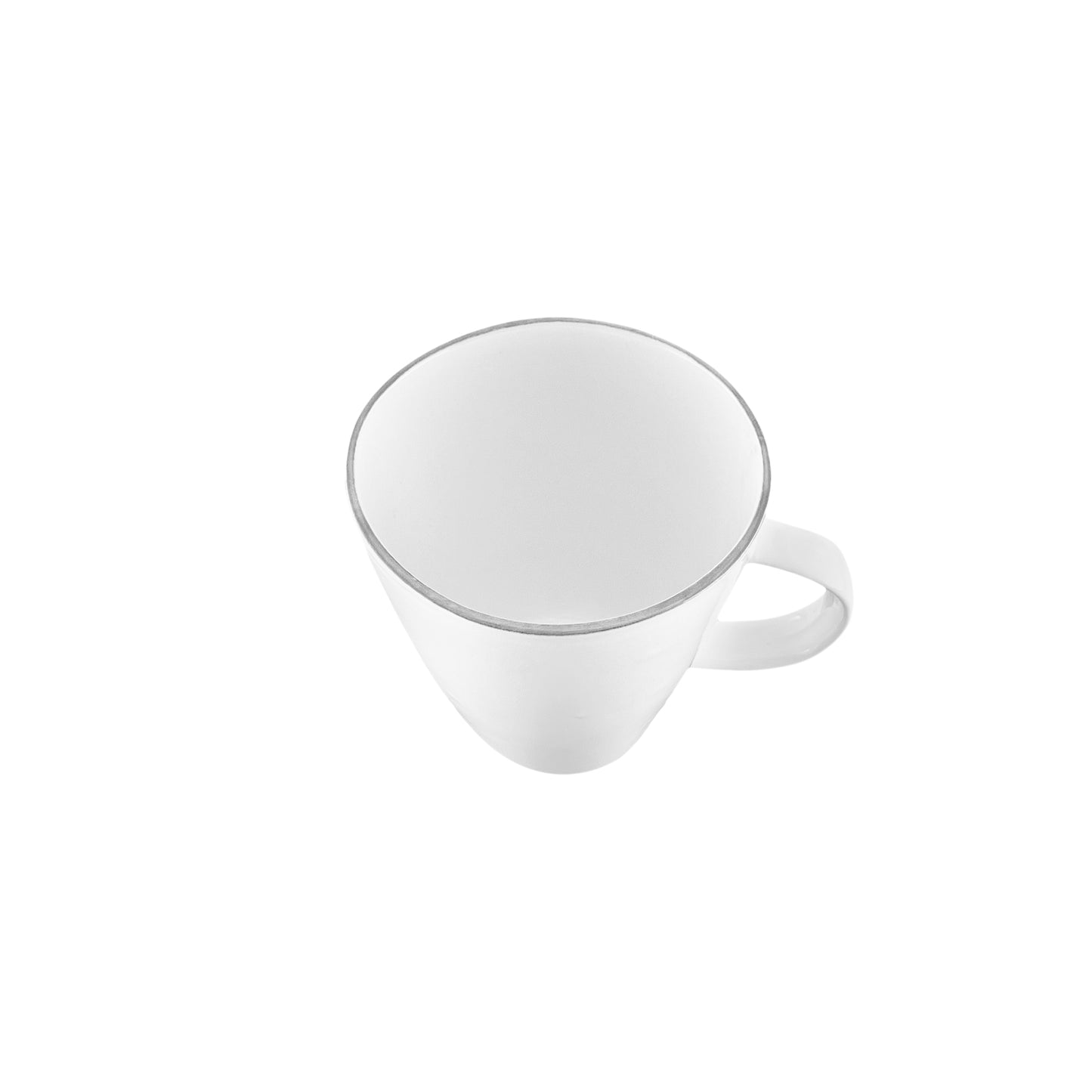 Abbesses Grey Rim Porcelain 16 Piece Dinnerware Set, Service For 4