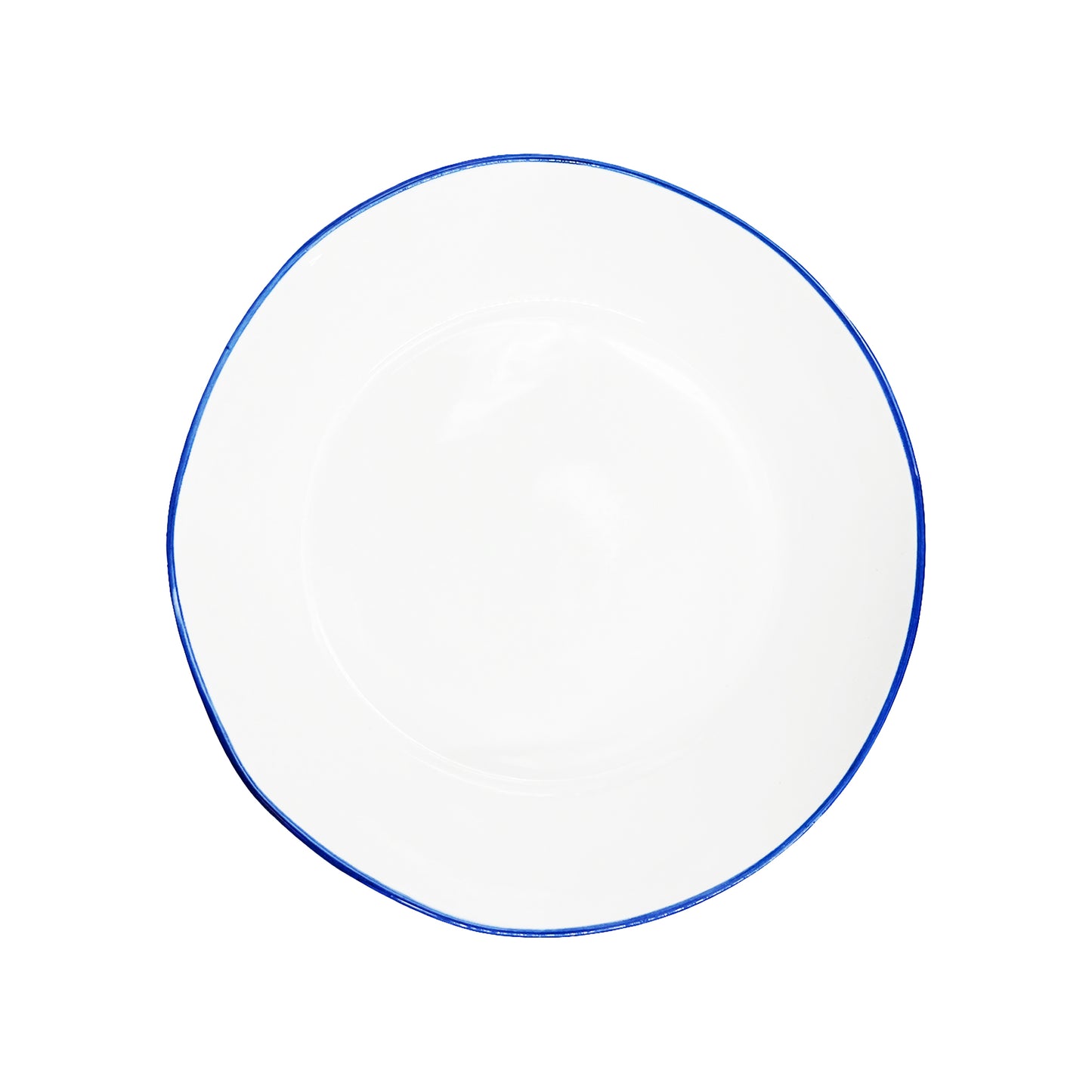 Abbesses Blue Rim Porcelain Pasta Bowl, Set of 4