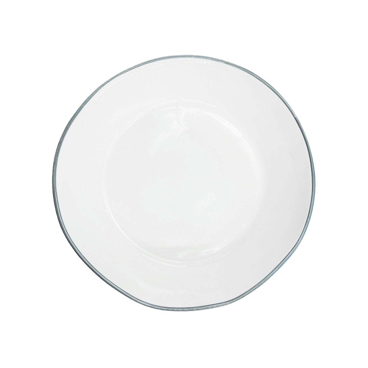 Abbesses Grey Rim Porcelain Pasta Bowl, Set of 4