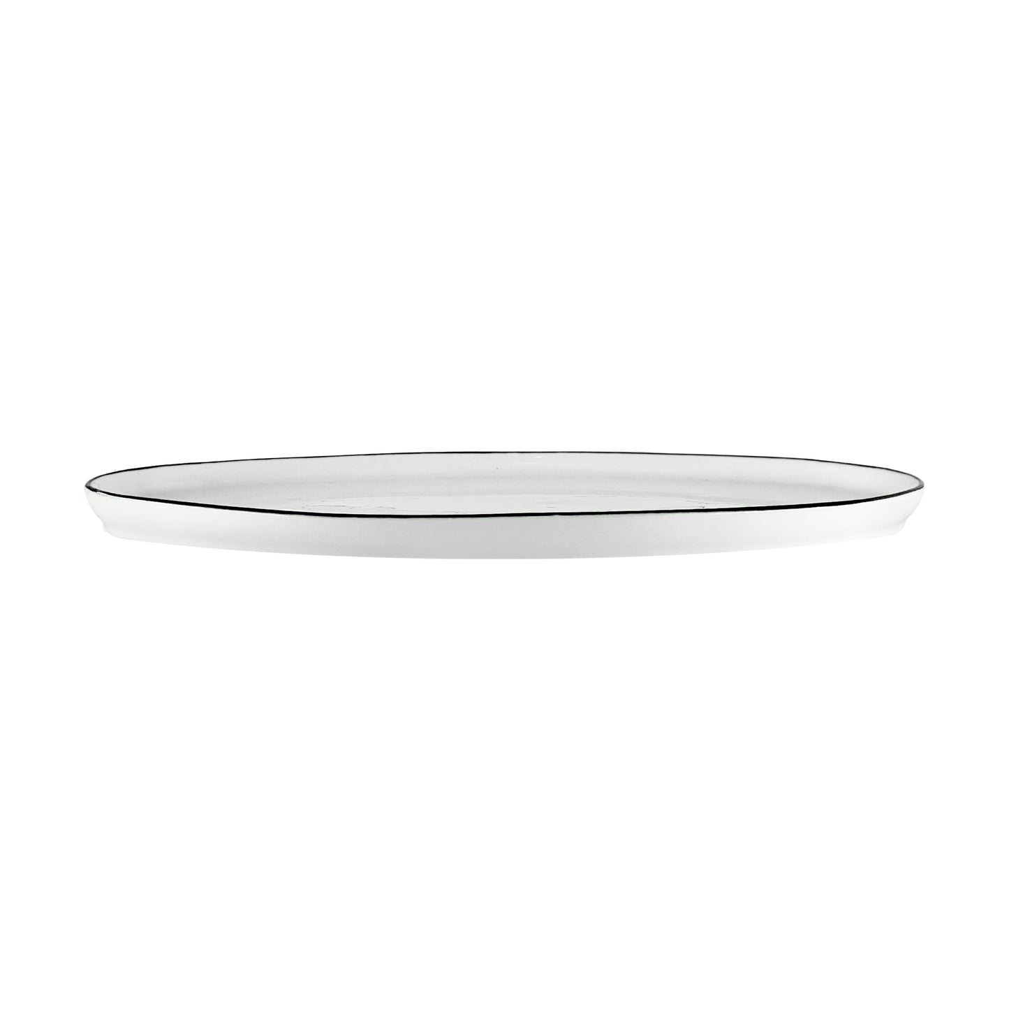 Abbesses Black Rim Porcelain Small Serving Platter