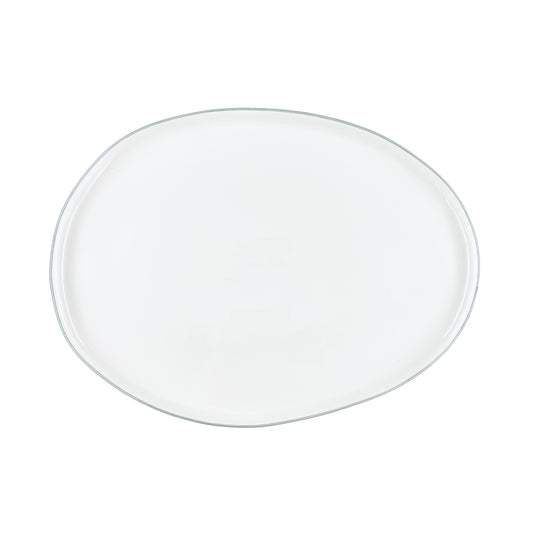 Abbesses Grey Rim Porcelain Small Serving Platter